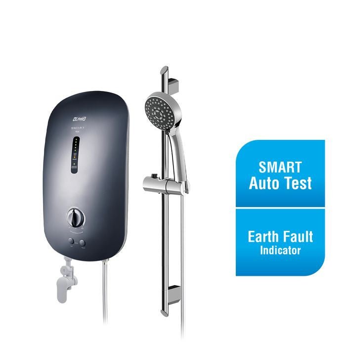Alpha SMART 18E METAL BLACK (M - G11) Home Shower ELCB Auto Test* | TBM Online