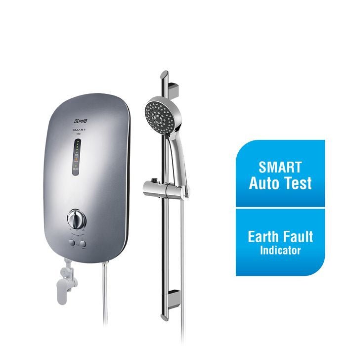 Alpha SMART 18E MISTY SILVER (M - G11) Home Shower ELCB Auto Test* | TBM Online