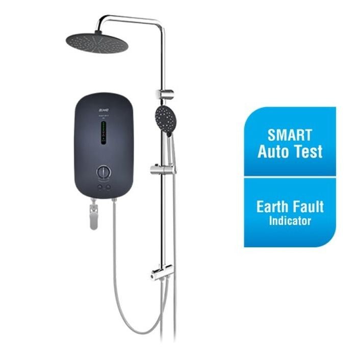 Alpha SMART 18E PLUS R/S METAL BLACK (M - G11) Home Shower Rain Shower ELCB Auto Test Metal Black | TBM Online