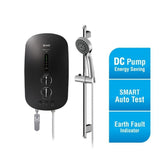 Alpha SMART 18I MATT BLACK Home Shower ELCB A. Test DC Pump Matt Black | TBM Online