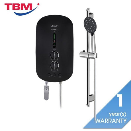 Alpha SMART 18I MATT BLACK Home Shower ELCB A. Test DC Pump Matt Black | TBM Online