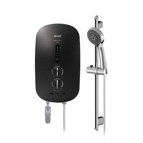 Alpha SMART 18I MATT BLACK Home Shower ELCB A. Test DC Pump Matt Black | TBM Online