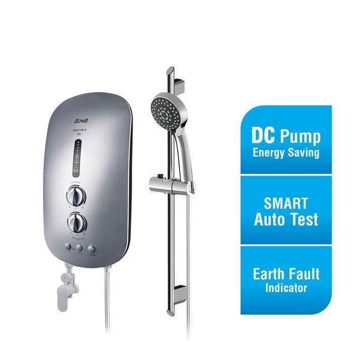 Alpha SMART 18I MISTY SILVER (M - G11) Home Shower ELCB A. Test DC Pump Silver | TBM Online