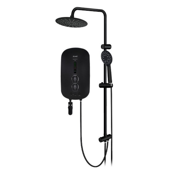 Alpha SMART 18I PLUS R/S MATT BLACK SP (M/B - G12) 4.5KW Home Shower RainShower Super Power 4.5KW DC Pump All Matt Black | TBM Online