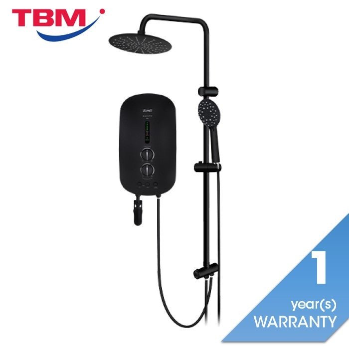 Alpha SMART 18I PLUS R/S MATT BLACK SP (M/B - G12) 4.5KW Home Shower RainShower Super Power 4.5KW DC Pump All Matt Black | TBM Online