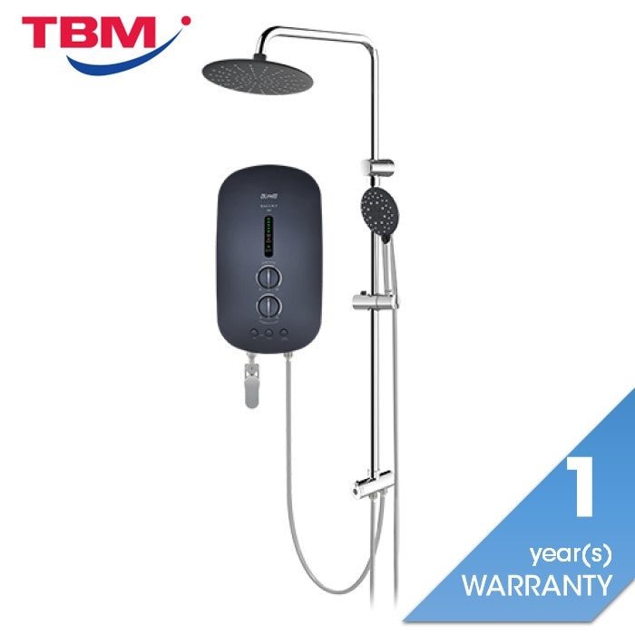 Alpha SMART 18I PLUS R/S METAL BLACK (M - G11) Home Shower Rain Shower ELCB A. Test DC Pump Metal Black | TBM Online