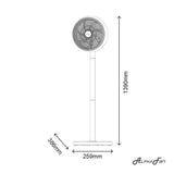 Alpha MOTTO SF B21/12 MATT BLACK Motto Stand Fan 12" 3 Speeds Matt Black | TBM Online