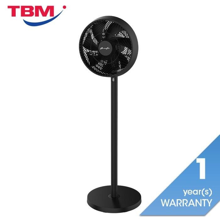 Alpha MOTTO SF B21/12 MATT BLACK Motto Stand Fan 12" 3 Speeds Matt Black | TBM Online