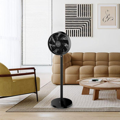 Alpha MOTTO SF B22/14-DC Stand Fan B22 Motto 14" Adjustable Height Titanium | TBM Online