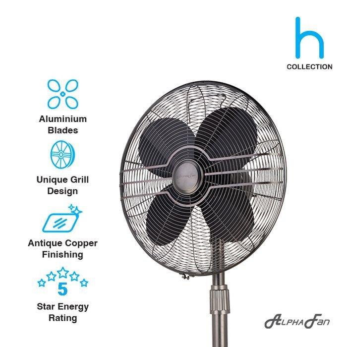 Alpha MOTTO SF H16 COPPER Motto Stand Fan 16" AC Motor Antique Copper | TBM Online