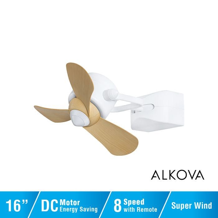 Alpha KONA W - 3B/16 MAPLE/MW Alkova 16" Ceiling Fan 3 Blades Maple/MW | TBM Online