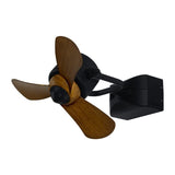 Alkova KONA W - 3B/16 WALNUT/MB Ceiling Fan 16" 3 Blades Walnut/MB | TBM Online