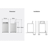 LG TX2516DT5O 16kg Top Load Washing Machine with Intelligent Fabric Care
