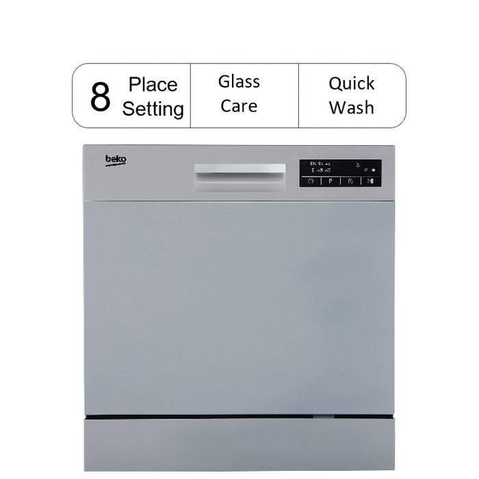 Beko DTC36810S Table Top Dishwasher 8 Place Settings Silver | TBM Online