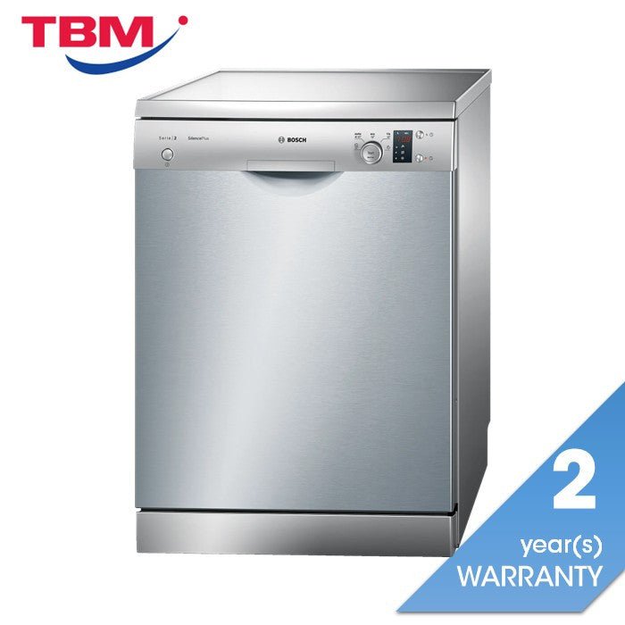 Bosch SMS25AI00V Freestanding Dishwasher Series 2 60cm Silver Inox | TBM Online