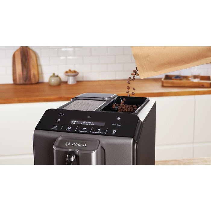 Bosch TIE20504 Fully Automatic Coffee Machine Verocofe Diamond Titanium Metallic | TBM Online