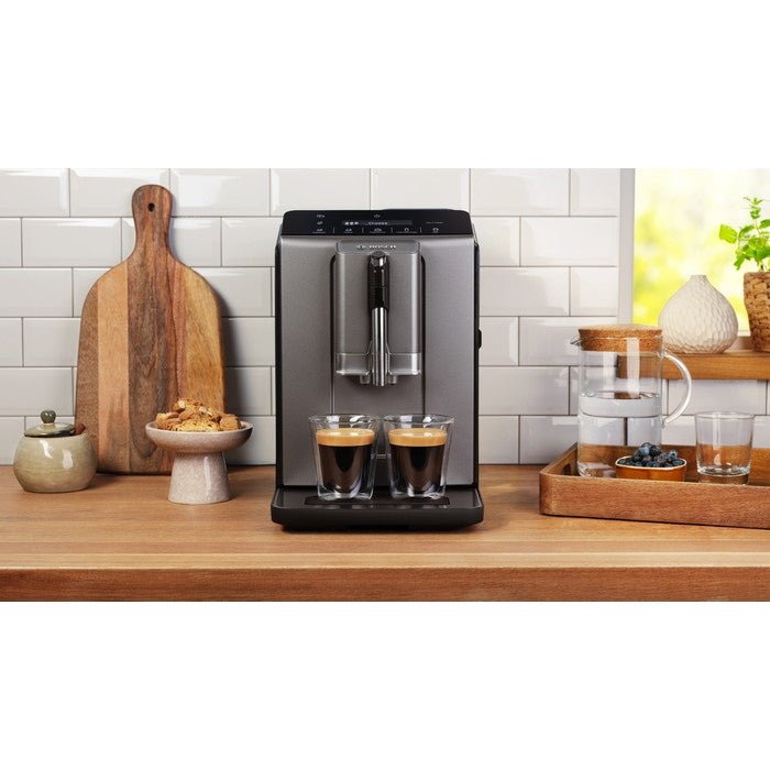 Bosch TIE20504 Fully Automatic Coffee Machine Verocofe Diamond Titanium Metallic | TBM Online