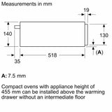 Bosch BIC7101B1B Built - in Warming Drawer 20L Black | TBM Online