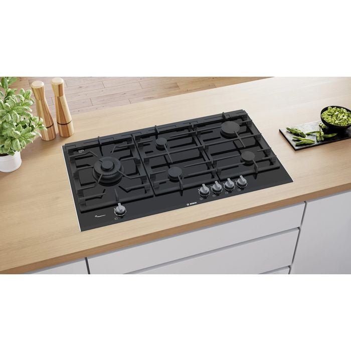 Bosch PRS9A6B70 Gas Hob Series 8 Ceramic 90CM Black | TBM Online