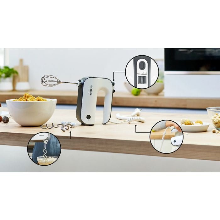 Bosch MFQ49700 Hand Mixer 850W White/Dark Silver | TBM Online