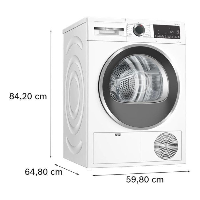 Bosch WQG24200SG Heat Pump Condenser Dryer Series 6 9.0kg | TBM Online