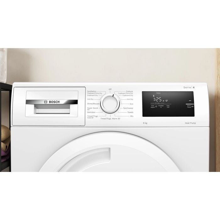 Bosch WTH83028SG Heat Pump Dryer Series 4 8.0kg | TBM Online