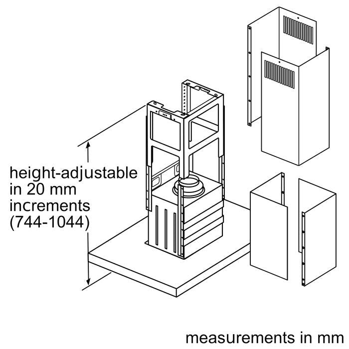 Bosch DIB97IM50 Cooker Hood 90cm Stainless Steel 754m³/h | TBM Online
