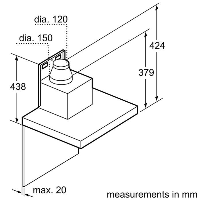 Bosch DWB98JQ50B Cooker Hood Stainless Steel Eco Silence Drive SS 843M3/H | TBM Online