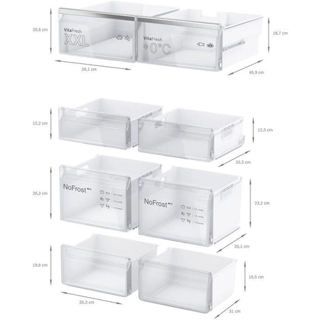 Bosch KFN96APEAG 4 Doors Fridge Bottom Mount G605L | TBM Online