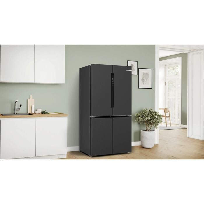 Bosch KFN96AXEA 4 Doors Fridge G646L Series 4 Brushed Black Steel Anti - Fingerprint | TBM Online