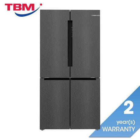Bosch KFN96AXEA 4 Doors Fridge G646L Series 4 Brushed Black Steel Anti - Fingerprint | TBM Online