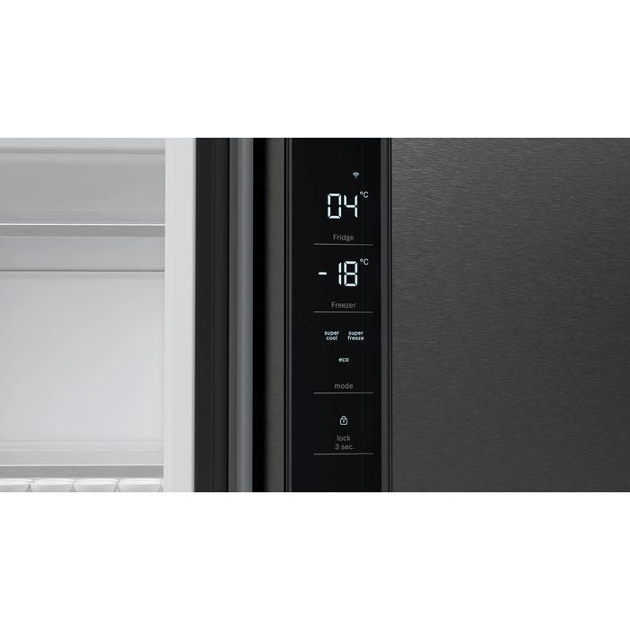 Bosch KFN96AXEA 4 Doors Fridge G646L Series 4 Brushed Black Steel Anti - Fingerprint | TBM Online