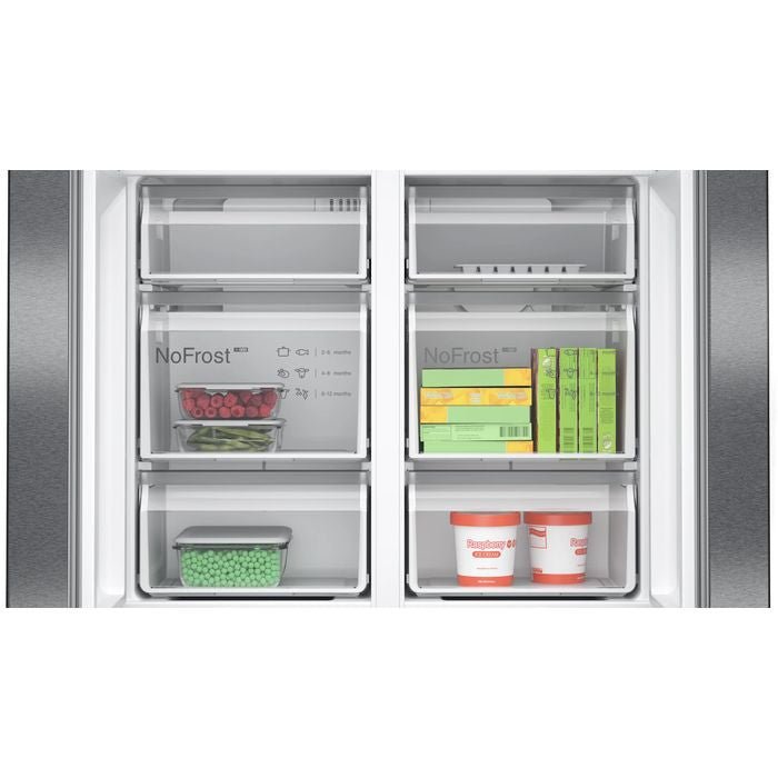 Bosch KFN96AXEA 4 Doors Fridge G646L Series 4 Brushed Black Steel Anti - Fingerprint | TBM Online