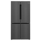 Bosch KFN96AXEA 4 Doors Fridge G646L Series 4 Brushed Black Steel Anti - Fingerprint | TBM Online