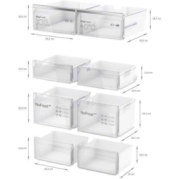 Bosch KFN96AXEA 4 Doors Fridge G646L Series 4 Brushed Black Steel Anti - Fingerprint | TBM Online