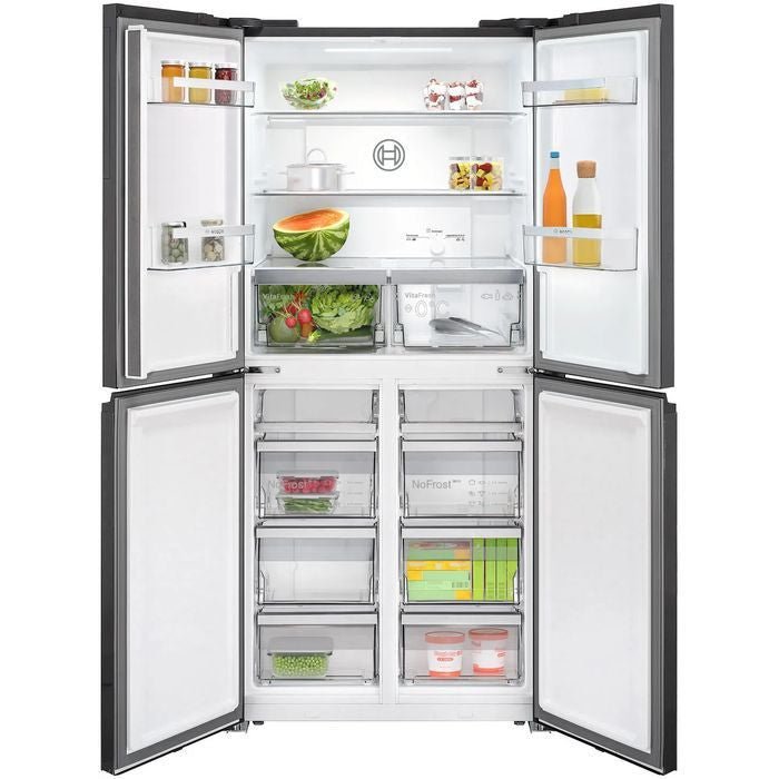 Bosch KMC85LBEA 4 Doors Fridge French Door Bottom Mount 547L Black | TBM Online