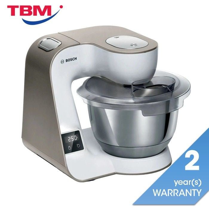 Bosch MUM5XW40 Kitchen Machine Stand Mixer Champagne/White | TBM Online
