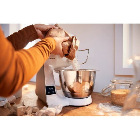 Bosch MUM5XW40 Kitchen Machine Stand Mixer Champagne/White | TBM Online