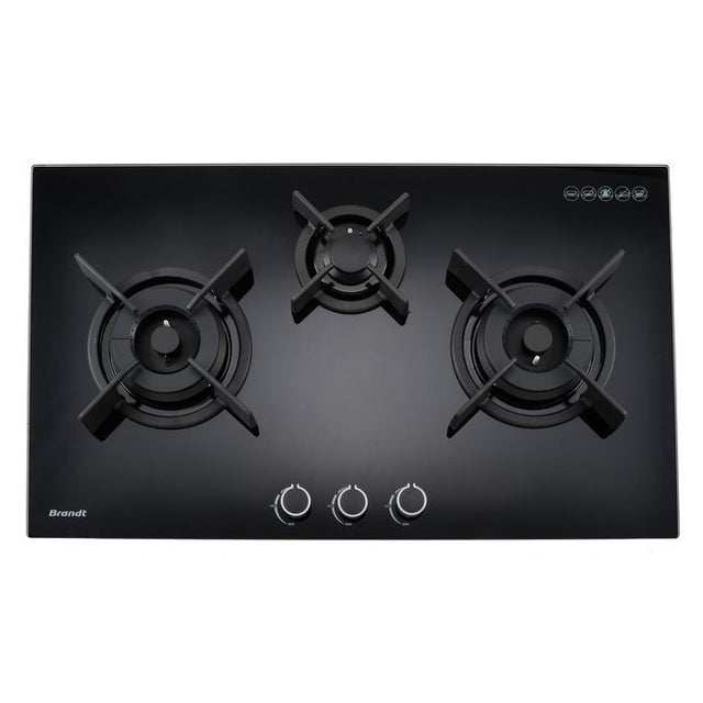 Brandt TG1493B Cooker Gas Hob 3 Burnes 90cm | TBM Online