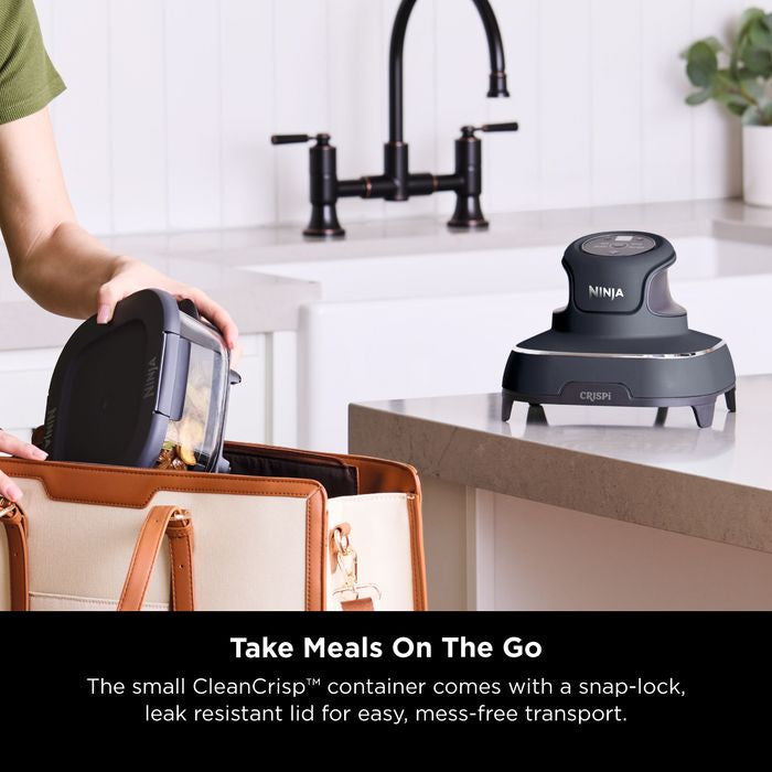 Ninja FN101SMSGFOC Air Fryer Crispi Soft Sage + Medium Batch Container