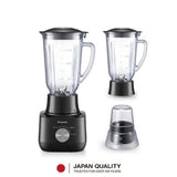 Panasonic MX-EP5172KSK 1.5L Blender Twin Jar Wet & Dry Mil Stainless Steel Blades Black