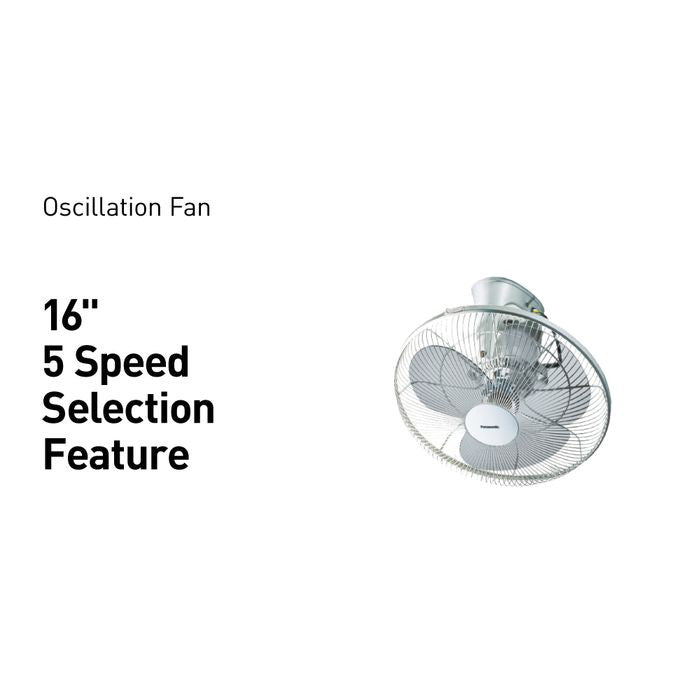 Panasonic F-MQ409 GY Auto Fan 16" White