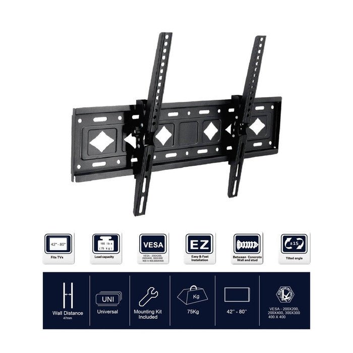 CE Integrated CEB-4280 TilTable Wall Mount Bracket For 42"-80" | TBM Online