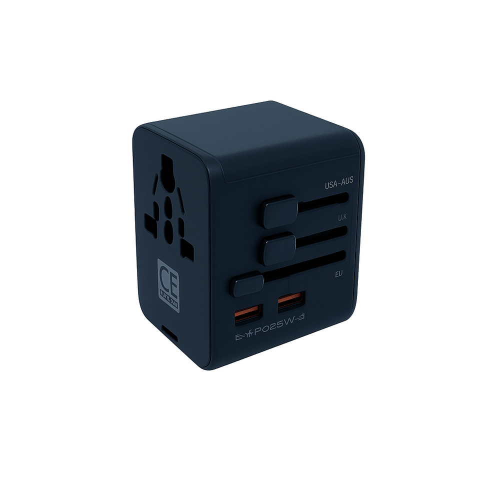 CE Integrated CE - HHT521 Universal Travel Adapter USB 2 Type - A + 2 Type - C | TBM Online