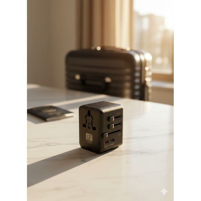 CE Integrated CE - HHT521 Universal Travel Adapter USB 2 Type - A + 2 Type - C | TBM Online