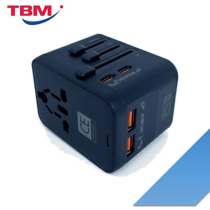CE Integrated CE - HHT521 Universal Travel Adapter USB 2 Type - A + 2 Type - C | TBM Online