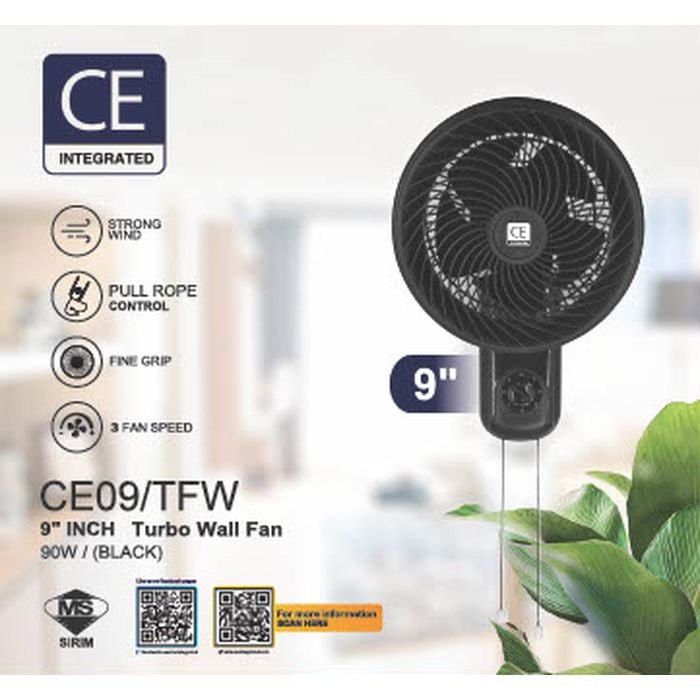 CE Integrated CE09/TFW Turbo Wall Fan 9" 90W AC Motor Black | TBM Online
