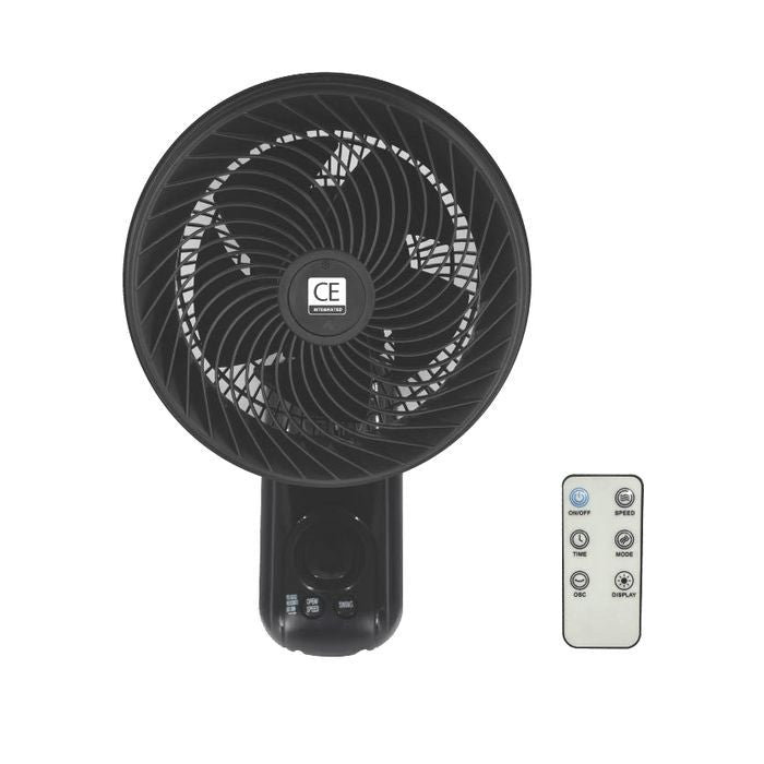 CE Integrated CE09/TFWR Turbo Wall Fan With Remote 9" 90W AC Motor Black | TBM Online