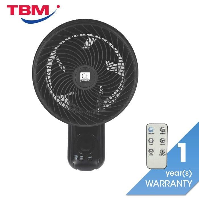 CE Integrated CE09/TFWR Turbo Wall Fan With Remote 9" 90W AC Motor Black | TBM Online