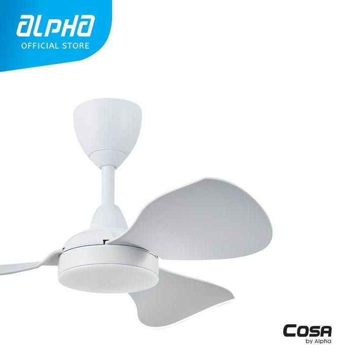 Cosa EX36 - 3B/36 LED MATT WHITE Ceiling Fan 36" 8 Speed Remote Control DC Motor Cosa Series Matt White | TBM Online